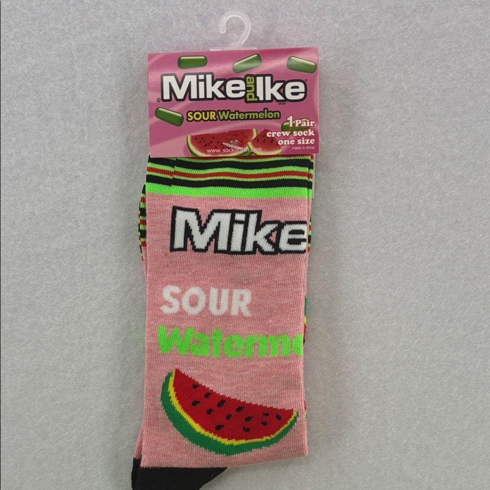 Pink Watermelon Crew Socks